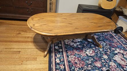 Solid Wood Oak Coffee Table For Sale