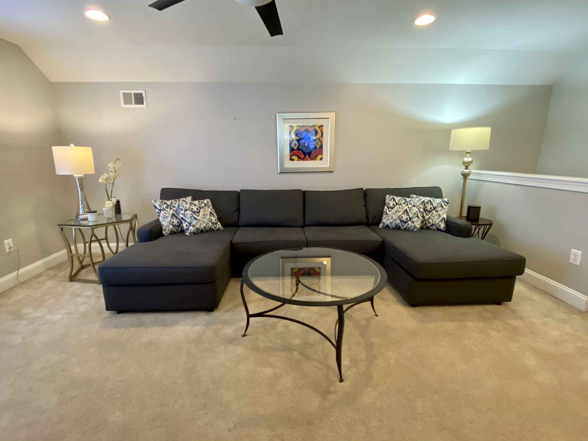 Sectional With Ottomans