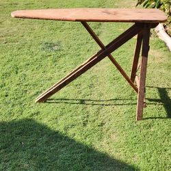 Sturdy Antique Wooden Ironing Board. 