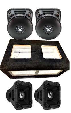 BRAND NEW POWERFUL KICKER SOLO X 5” SUBWOOFERS WITH BIG PORTED BOX CUSTOM