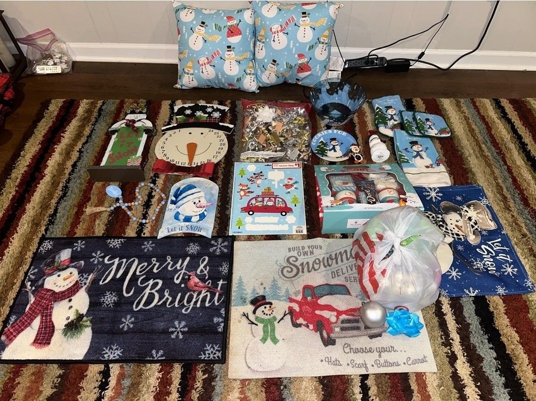 40+ Piece Snowman Winter Decor Bundle