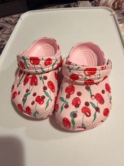Cherry pink crocs