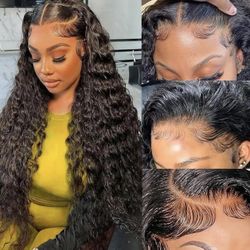 28” Deep Wave 13x4 Human Hair Lace Wig