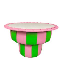 Pink & green Coffee Table With Wooden Top 
