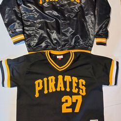 Pittsburgh Pirates Satin Jacket And Jersey Xl Hat Set 