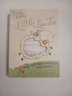 DaySpring Really Woolly Little Lambs New Testament Baby Gift Bible