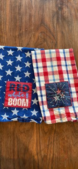 Patriotic 4th of July Kitchen Towels Set of 2