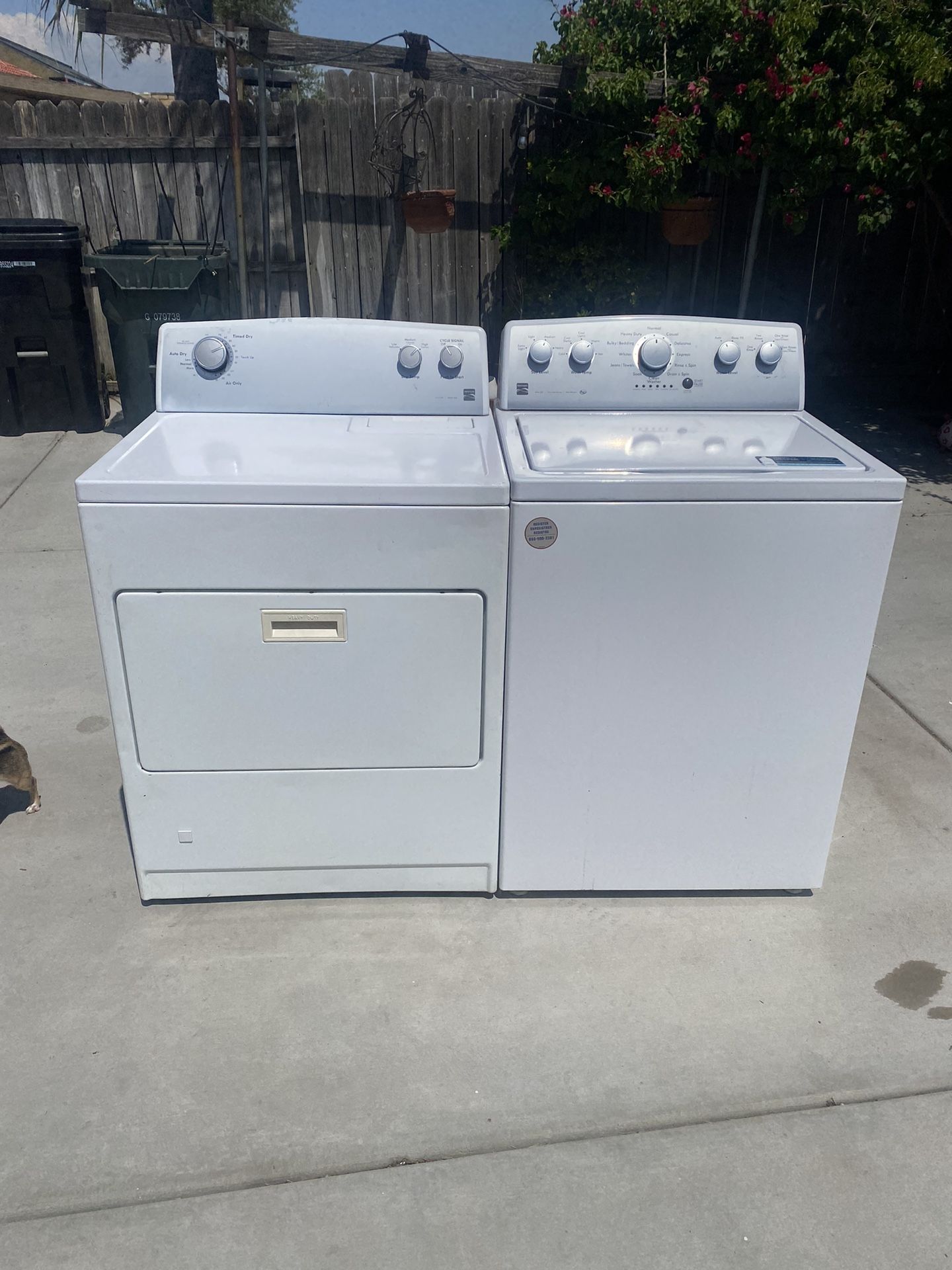 kenmore washer and dryer gas heavy duty super capacity good condition delivery and installation available