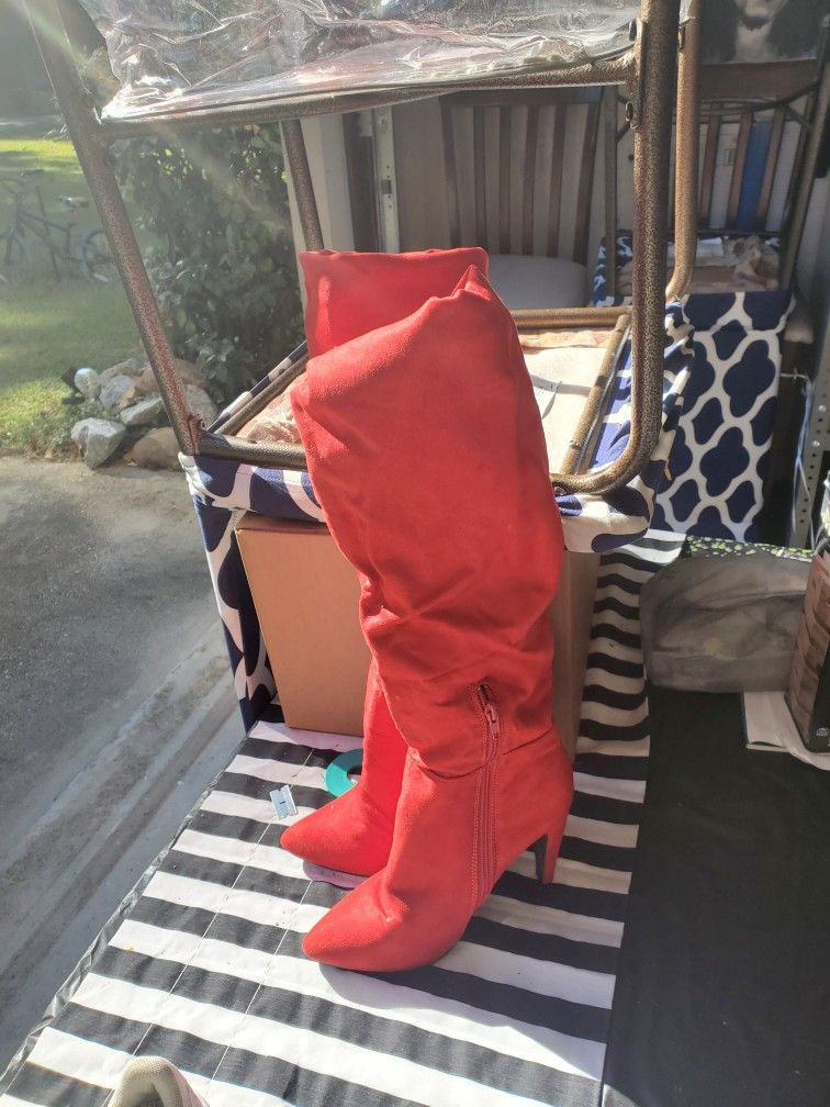 Size 9 Suede Calf High Fall Boots