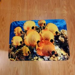 Fish Rug Bath Mat..size Med..brand New!