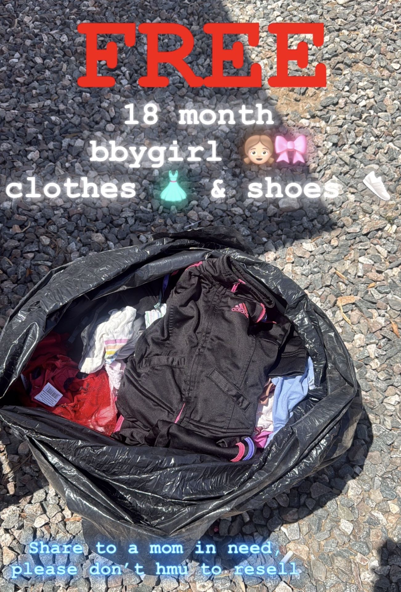 Free babygirl 18 month clothes & shoes