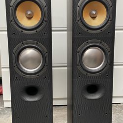 B&W Bowers & Wilkins DM603 S3 Black Pair Floor Standing Speakers