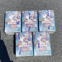 Topps NFL Chrome Blaster and Hanger Boxes