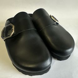 Bio Green Leather Clogs Size 39
