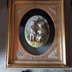 Framed Porcelan Center Dolls/ Great 4 You