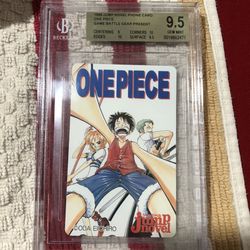 One Piece Japanese Telephone Card BGS VERY RARE POP 1