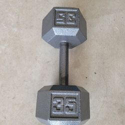 Hex Dumbbell ONLY ONE 35lb for $25 Firm (WALNUT 91789)