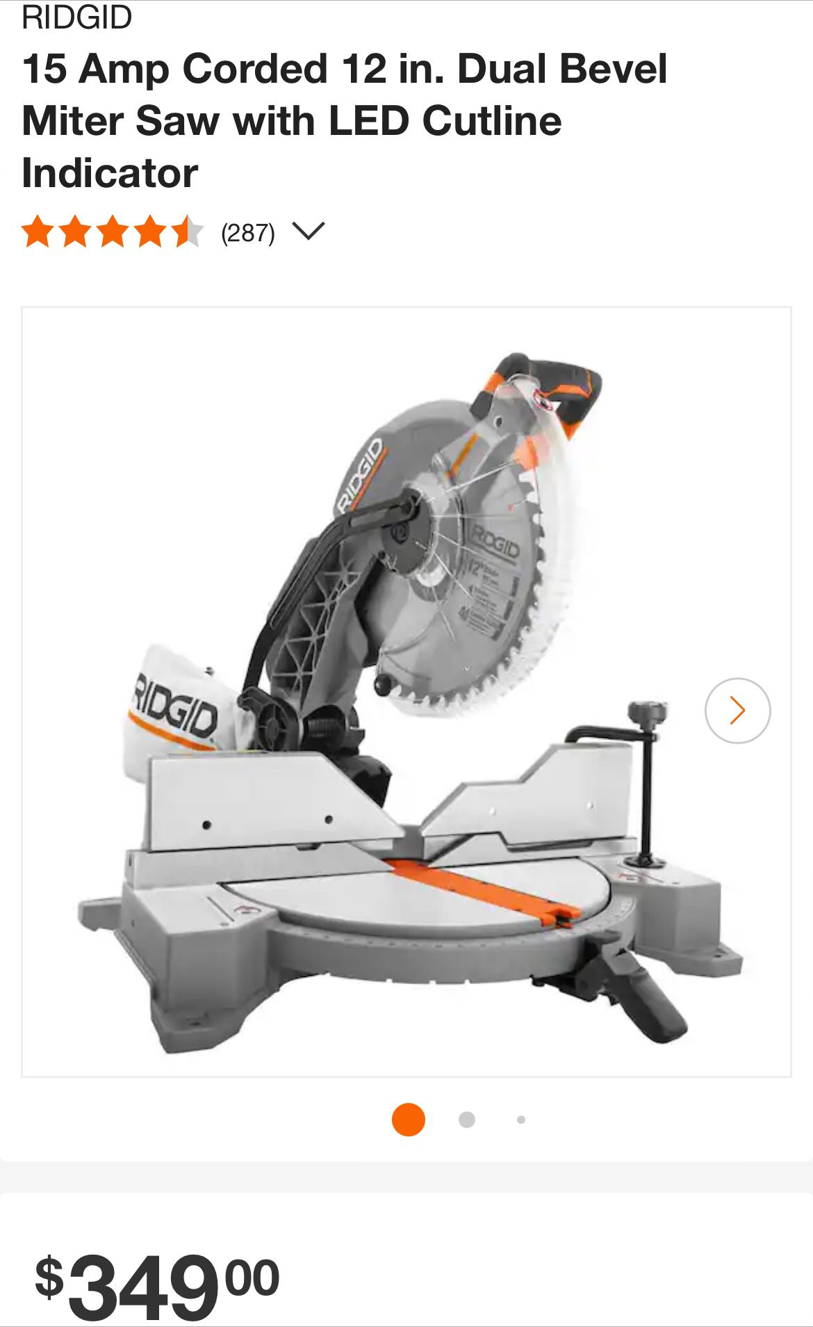 Rigid 12in Miter Saw- Corded