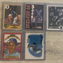 Bo (knows) Jackson 5 Card Lot In Mint Condition 