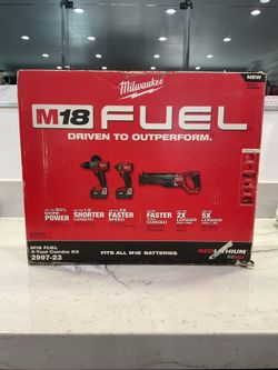 Milwaukee 2997-23 Fuel Combo Kit includes Drill Impact Reciprocating Sawzal