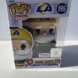 LOS ANGELES RAMS Funko Pop Santa Claus Fanatics Exclusive 2023 New In Box LA NFL Football
