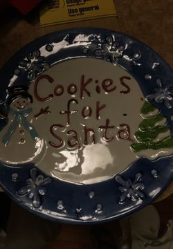 Cookies for Santa decoration plate