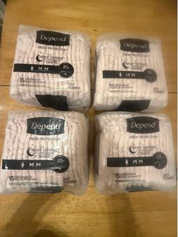 Depend Night Defense Adult Diapers for Women, Overnight, Medium, 60 Ct. Russell/Boulder area