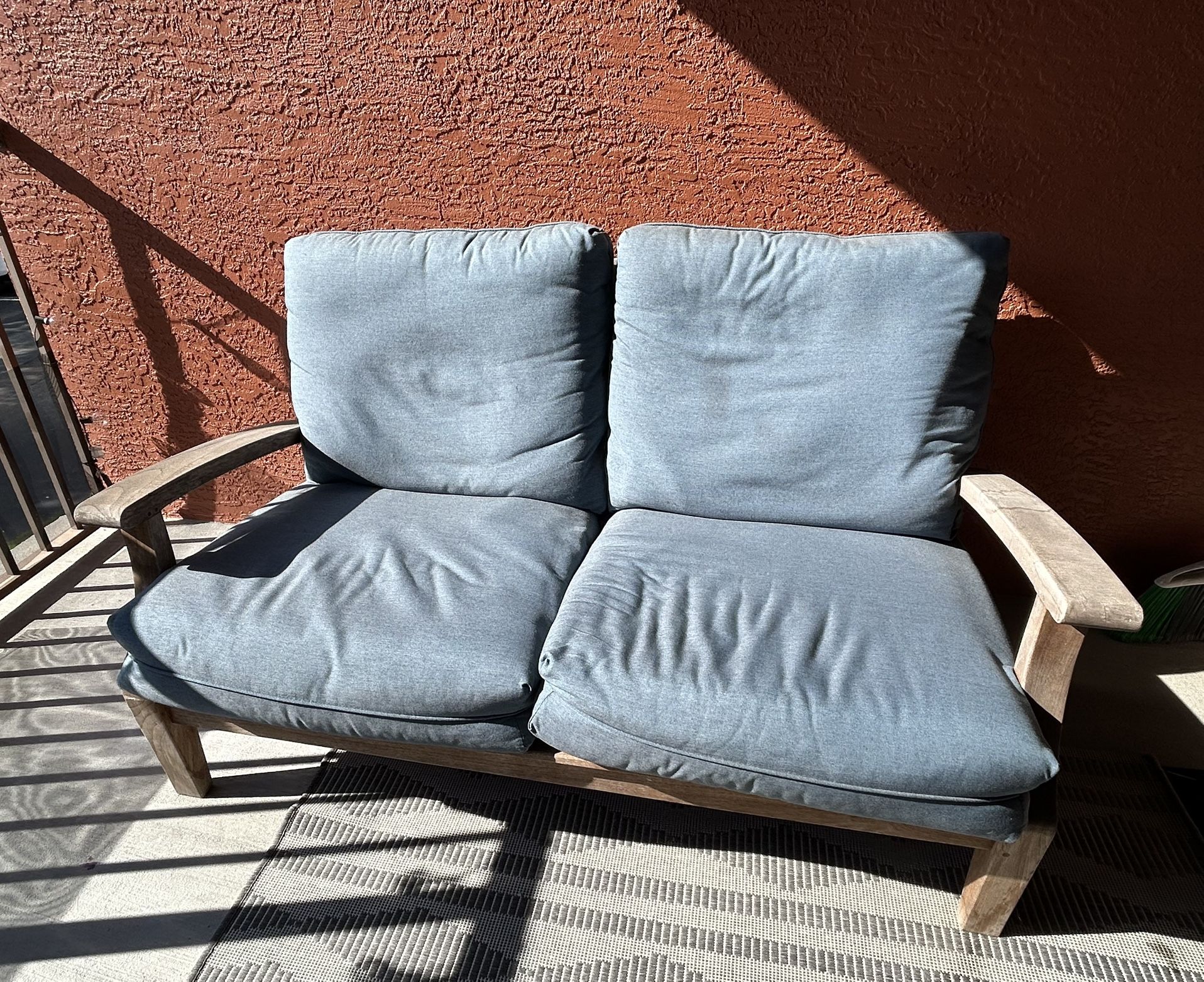 Outdoor Teak Loveseat