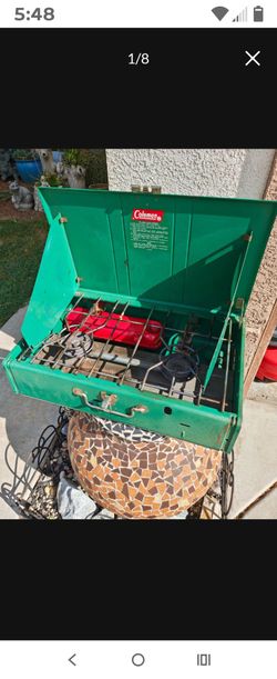 Vintage Coleman 2 burner camp stove 80 firm no less see pictures for details specs