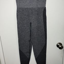 PINK Victoria's Secret Gray 2 Toned Seamless Leggings Size Medium EUC