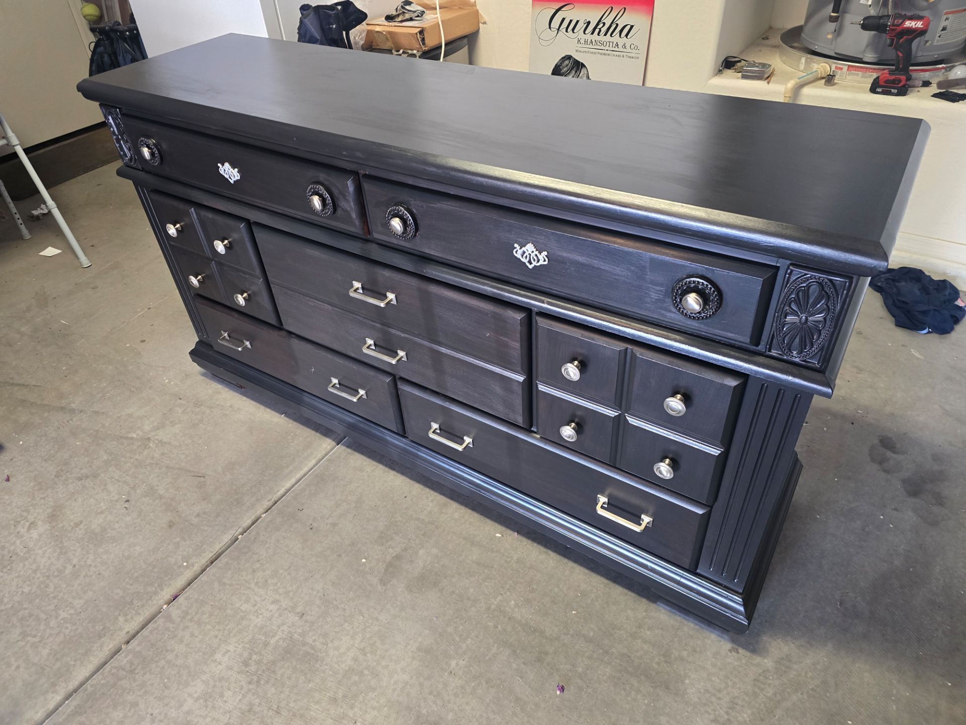 Large black dresser