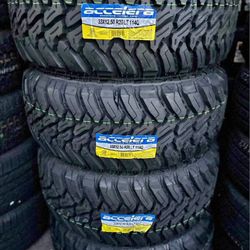 33x12.50R20LT Set Of 4 Accelera M/T New Tires 
