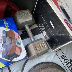  40 Pound Cast Iron Hex Dumbbell (Single) 