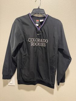 Vintage Mike Colorado Rockies Pull Over Jacket Kids Size L
