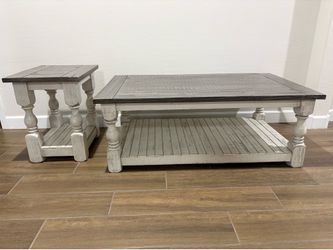 Large coffee table and side table