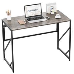 Black Oak Folding Computer Desk
