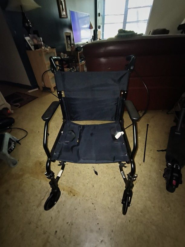 Transport Chair With Leg Attachments