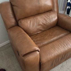 Brown Leather Recliner 