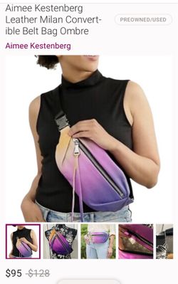 Aimee Kestenberg Leather Milan Convertible Belt Bag Ombré.  Brand new