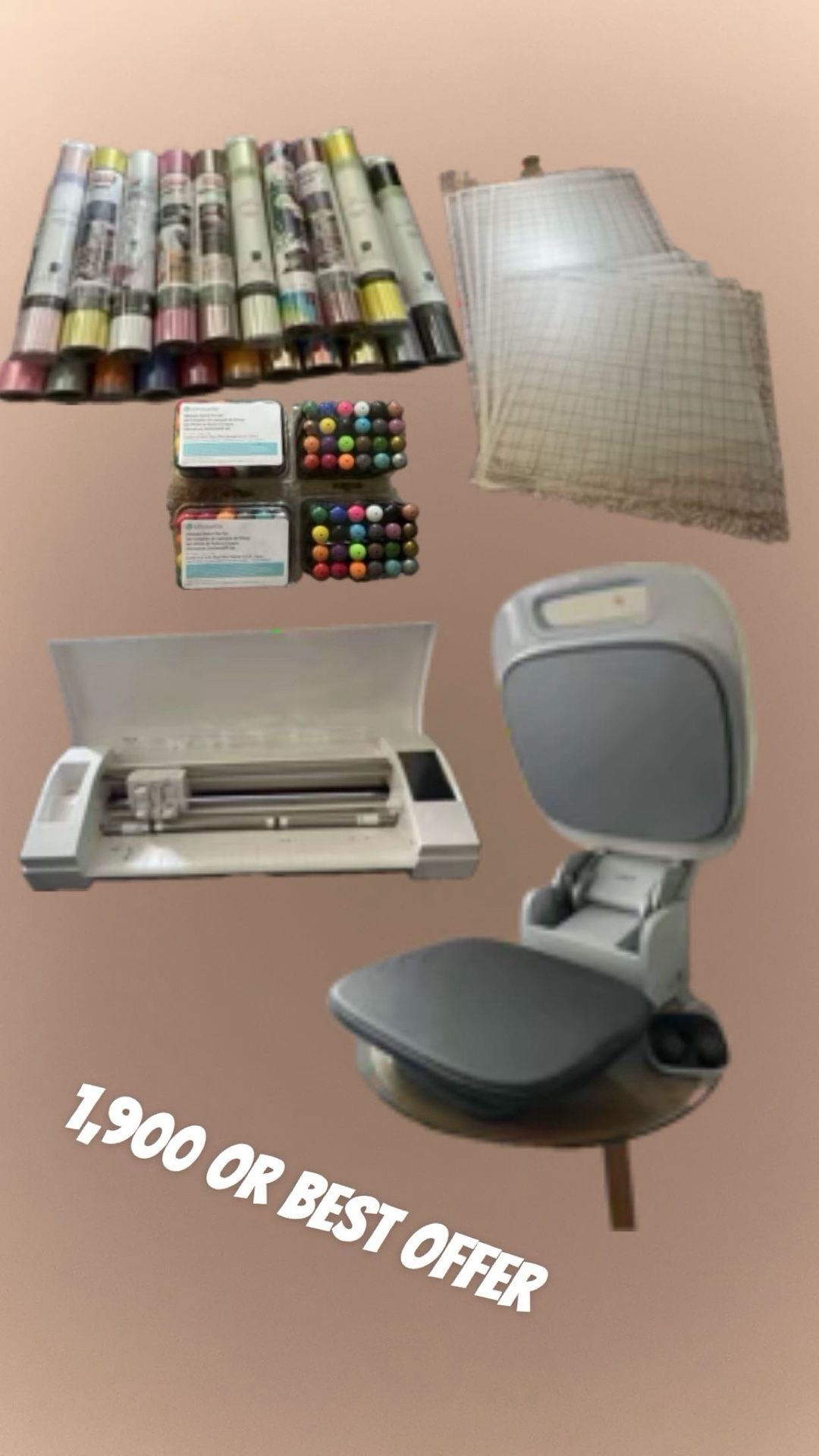Industrial Cricut Heat Impress With Cameo Silhouette Bundle