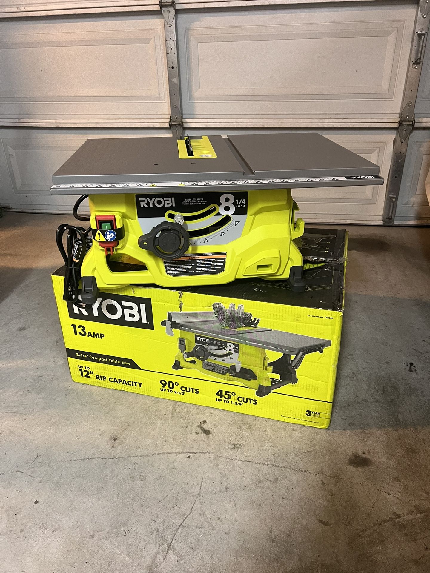 RYOBI 13 Amp 8-1/4 in. Compact Portable Corded Jobsite Table Saw