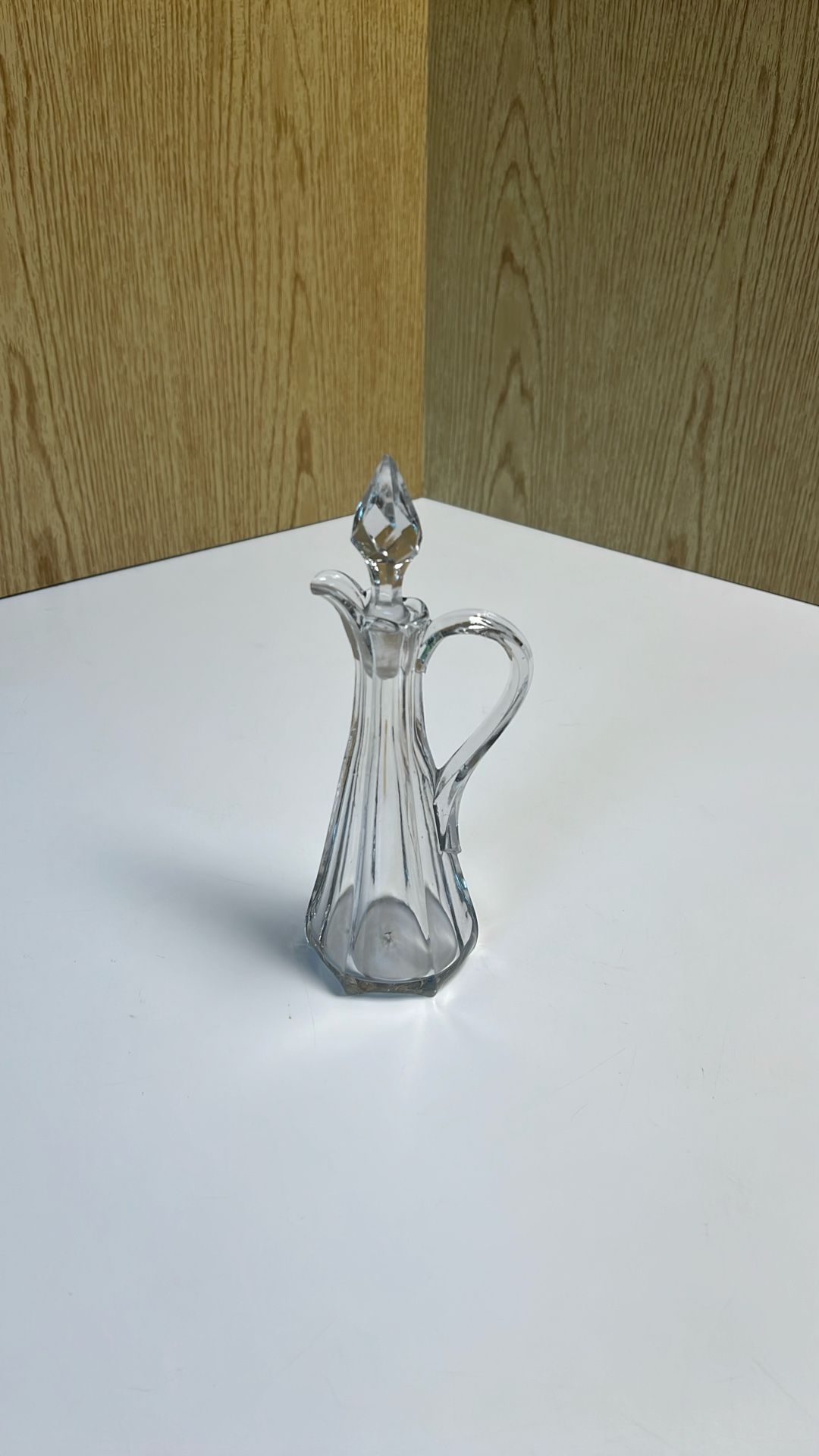 Pressed Glass Vinegar Cruet