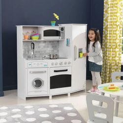 Large Play Kitchen with Lights & Sounds - White