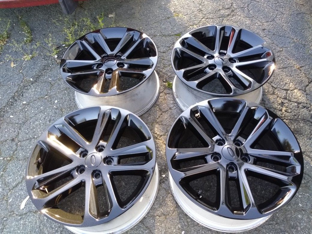 18x8 rims blacks 5x114 Honda's Nissan Ford's toyotas acuras infinity