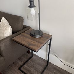 Side Table & Lamp