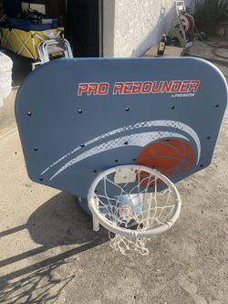 Pool master basketball hoop and ball