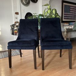 Royal Navy Blue Velvet Chairs