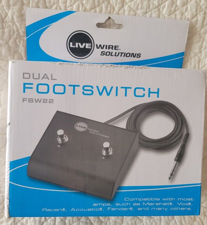 Live Wire FSW22 Dual Footswitch-Like New! $20