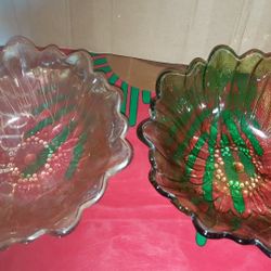 2 Depression Glass Vintage Bowls