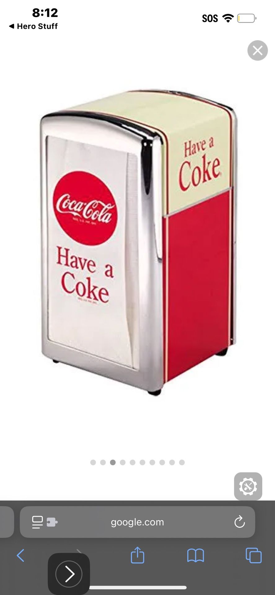 Vintage Coke Napkin Dispenser